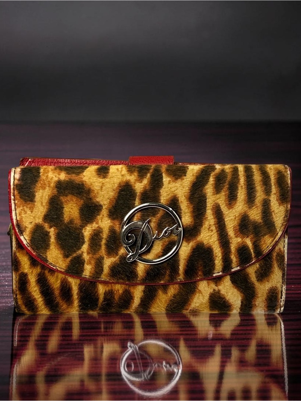 DIOR Pony Hair Leopard Print Vintage Flap Wallet 😍🐆